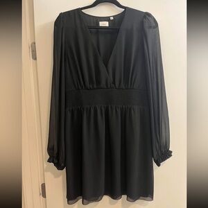 Aritzia Wilfred Black Long Sleeve Dress